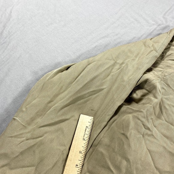 VINTAGE Baracuta Bomber Jacket Mens XL Khaki Silk Lined Full Zip Harrington * - Picture 8 of 16